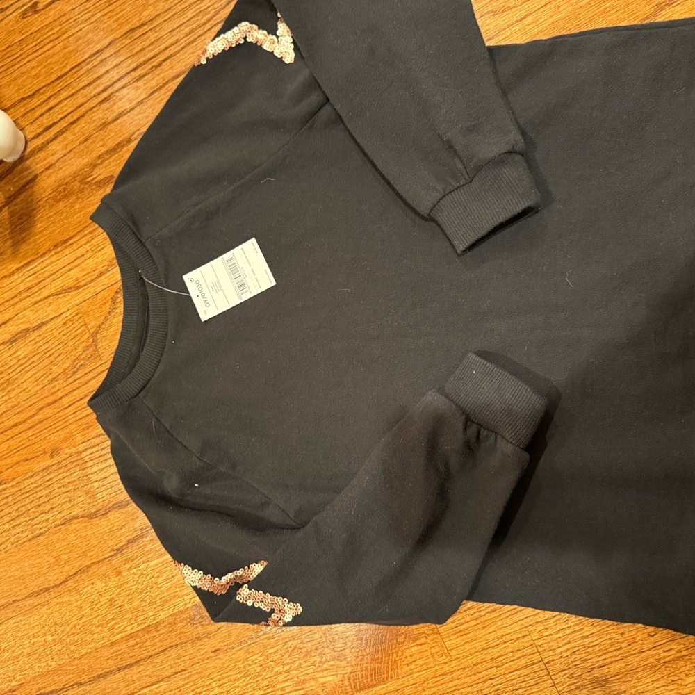 Next Direct Black Sweatshirt with Sequin Detail